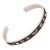 Modern Sterling Silver Spiritual Symbols Cuff Bracelet For Sale - Image 3 of 8