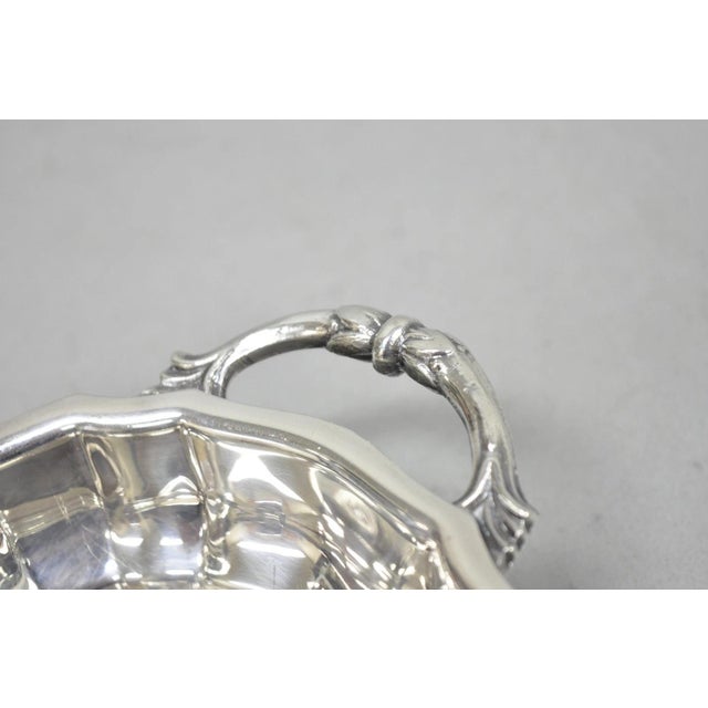 Vintage English Regency Silver Plated Paw Foot Scalloped Narrow Trinket Dish For Sale In Philadelphia - Image 6 of 11