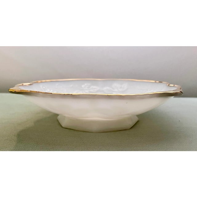 1950s Anchor Hocking Vineyard Milk Glass Footed Dish For Sale In Jacksonville, FL - Image 6 of 9