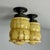 Art Deco Marbled Opaline & Burnished Brass Flush Mounts, Germany, 1930s, Set of 2 For Sale - Image 12 of 16