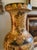 Vintage Chinese Satsuma Style 23.5" Porcelain Vase on Stand. Excellent condition with beautiful applied decor. Gilt...
