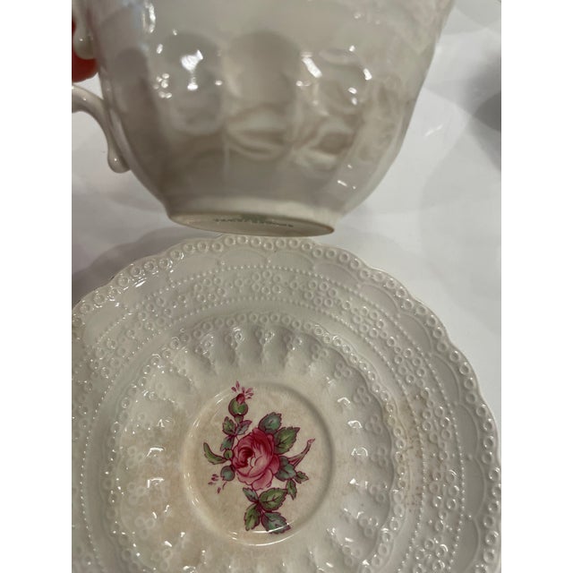 Ceramic Spode Tea Set & Dessert Service for 8 - 1920s-1940s - 42 Pieces - Billingsley Rose English Porcelain For Sale - Image 7 of 11