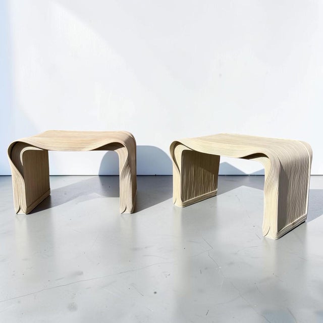 Sculptural Pencil Reed End Tables For Sale - Image 4 of 10