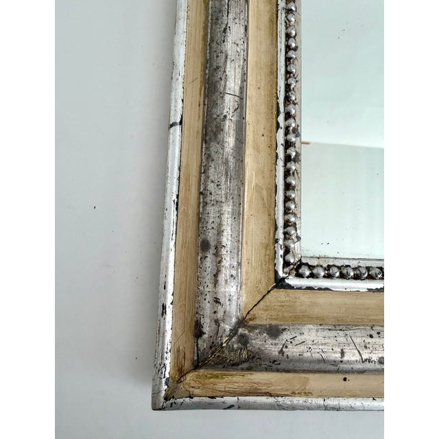 Mid 19th Century Antique Silver Louis Philippe Mirror For Sale - Image 5 of 7