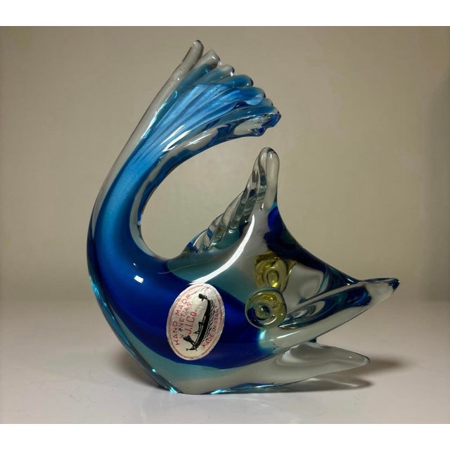 Mid-Century Modern Vintage Murano Art Glass Marlin Figurine in Mint Condition For Sale - Image 3 of 8