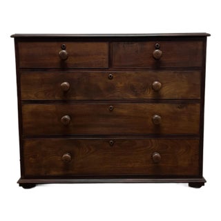 Antique English Mahogany Chest of Drawers For Sale