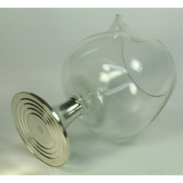 Mid-Century Modern Newport Gorham Sterling Silver & Clear Glass Sauce Boat Goblet Beaker For Sale - Image 3 of 11