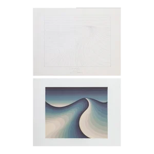 Parabolic, Roy Ahlgren Screenprint and Pencil Drawing on Paper, Both Signed in Pencil