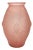Art Deco Vase in Pink Glass with Geometric Decoration, 1930s For Sale