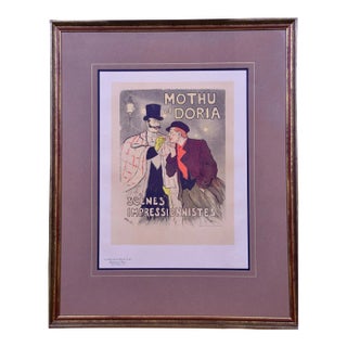 Mothu Et Doria: A 19th C. Lithograph From Les Maitres De l'Affiche by Steinlen, 1896 For Sale
