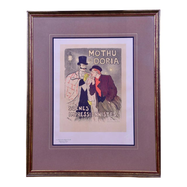 Mothu Et Doria: A 19th C. Lithograph From Les Maitres De l'Affiche by Steinlen, 1896 For Sale