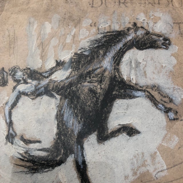 Illustration Original Bucking Bronco Drawing by Anna Heigh For Sale - Image 3 of 6