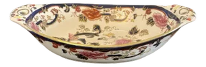 Antique Hand Painted Masons Ironstone Bowl, 1920s