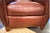 Leather Club Chair Rolled Arm American Design For Sale - Image 10 of 11