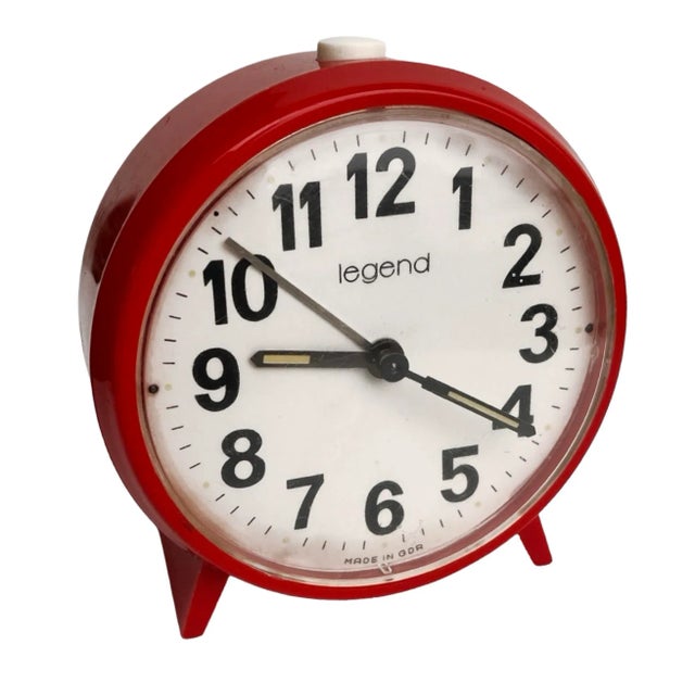 1960s Alarm Clock, Mechanical Clock Legend, Veb Uhrenwerke Ruhla Germany 1970s For Sale - Image 5 of 11