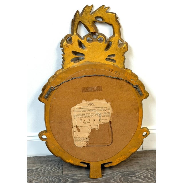 Wood Carvers' Guild Louis XVI Style Giltwood & Ebonized Oval Wall Mirror, Circa 1965 For Sale - Image 7 of 10
