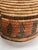 Wood Vintage African Geometric Woven Basket For Sale - Image 7 of 10