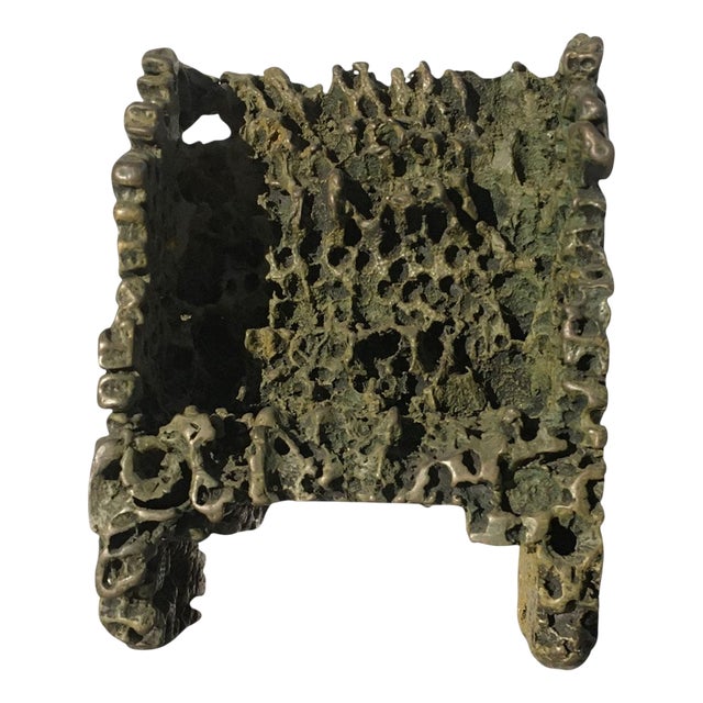 Italian Bronze Abstract Sculpture by Urano Palma, 1985 For Sale