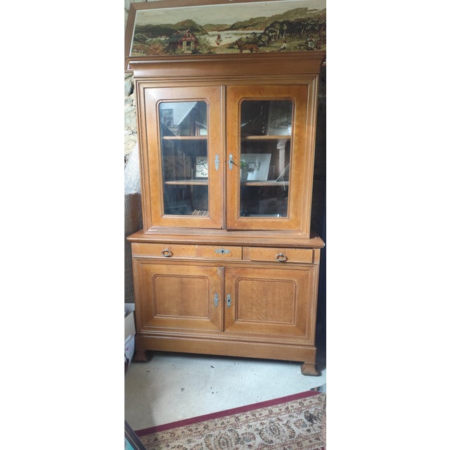 Antique French Oak Bookcase, 1890s For Sale - Image 4 of 14