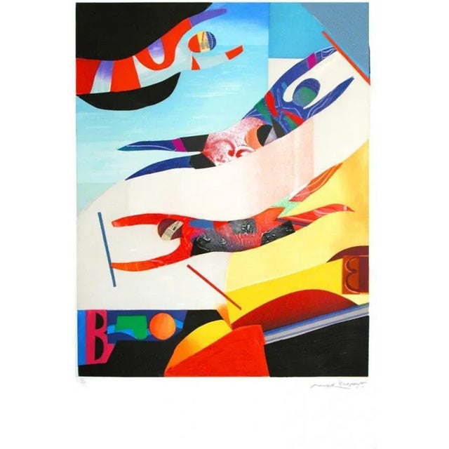 Max Papart Trapèze volant, 1992 Original etching with collages by Max Papart Printed on moulin de Larroque 92 x 77 cm 60...