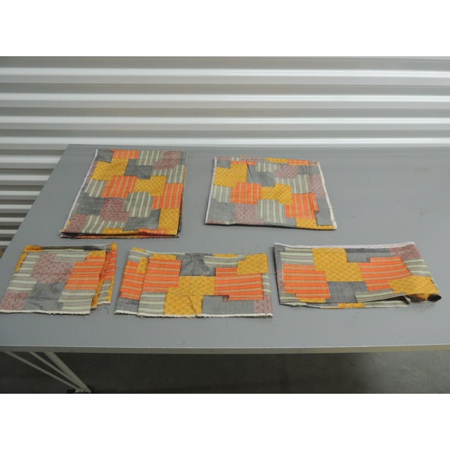 Vintage Multi Color Silk Patchwork Style Obi Textiles - Lot of 7 Sizes: (2) 12.5”W x 44”L (2) 14”W x 50”L (3) 6”W x 58”L