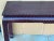 Burgundy Asian Modern Grasscloth Wrapped Ming Style Console Tables Att. Baker Furniture For Sale - Image 8 of 12