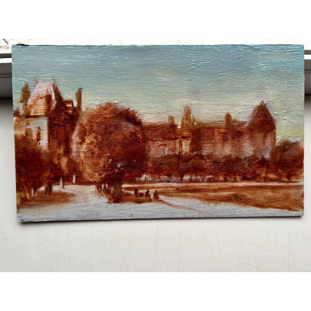Framed Original Painting Fontainebleau Palace Landscape by Valeriya S. For Sale - Image 12 of 12