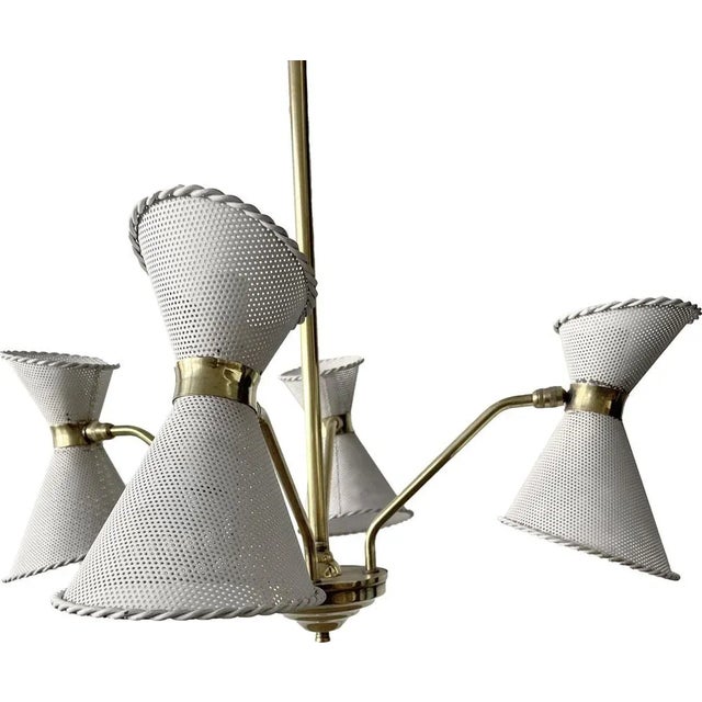 Mathieu Matégot's pendant light, crafted in France in 1950, represents an enduring icon of contemporary design. Renowned...