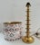 Gold Mid-Century Brass Table Lamp with Ikat Lampshade, 1970s For Sale - Image 8 of 15