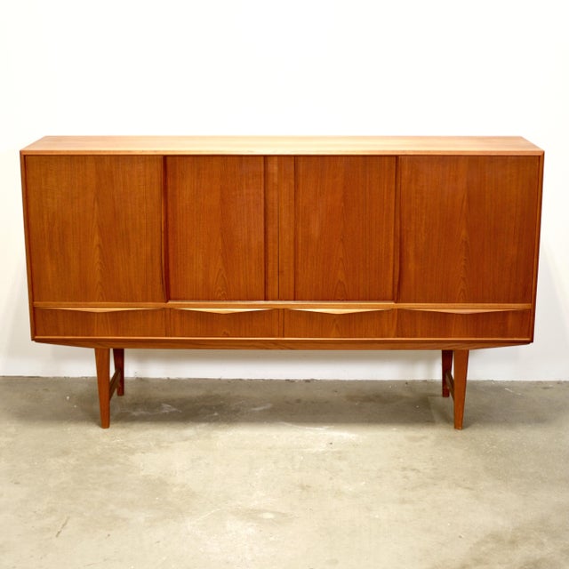 Wood Sejling Skabe Tall Sideboard / Highboard Designed by e.w. Bach For Sale - Image 7 of 17