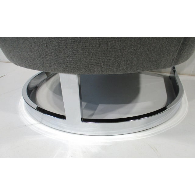 Mid Century Upholstered Chrome Lounge Chairs by Renato Zevi Italy For Sale - Image 10 of 12