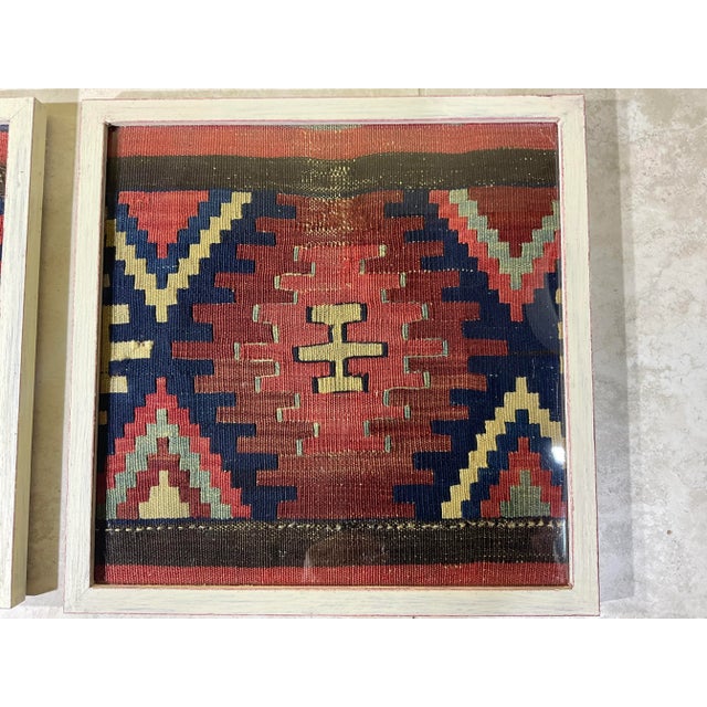 Pair of 19 Century Handwoven Antique Textile Wall Hanging For Sale - Image 9 of 9