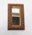 Mid-Century Modern Small Faux-Wood Resin Accent Wall Mirror For Sale - Image 3 of 13