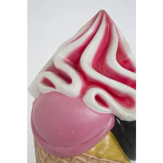 Wonderful vintage ice cream statue, designed in the 60's, of Italian manufacture. The ice cream is made of resin and is a...