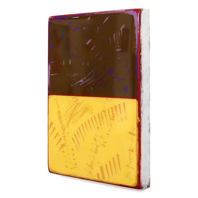 Contemporary The Window 348 - Original Minimalist Mixed Media Acrylic and Resin Painting on Wood Panel by Ricky Hunt For Sale - Image 3 of 9