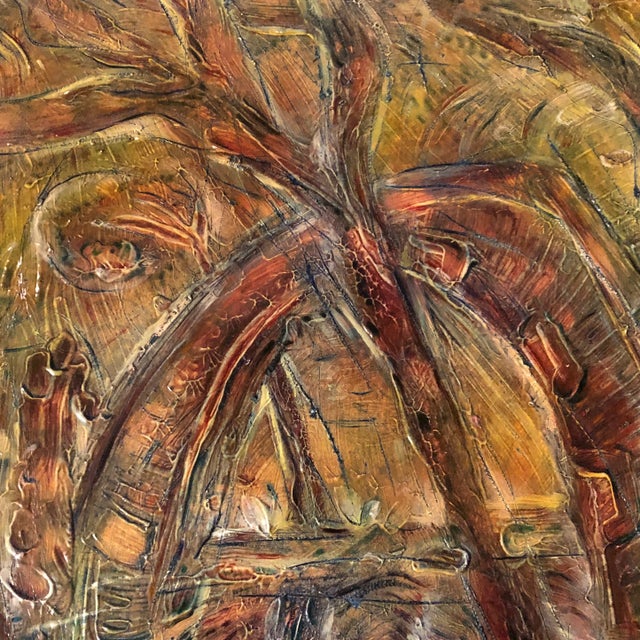 Abstract Original Vintage Peter Duncan Abstract Encaustic Painting/Drawing “Stone Bridge Central Park” 1980’s For Sale - Image 3 of 7