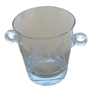 Etched Glass Ice Bucket