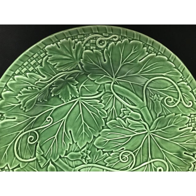 Bordallo Pinheiro Vintage Bordallo Pinheiro Vine & Leaf Plate - a Pair For Sale - Image 4 of 8