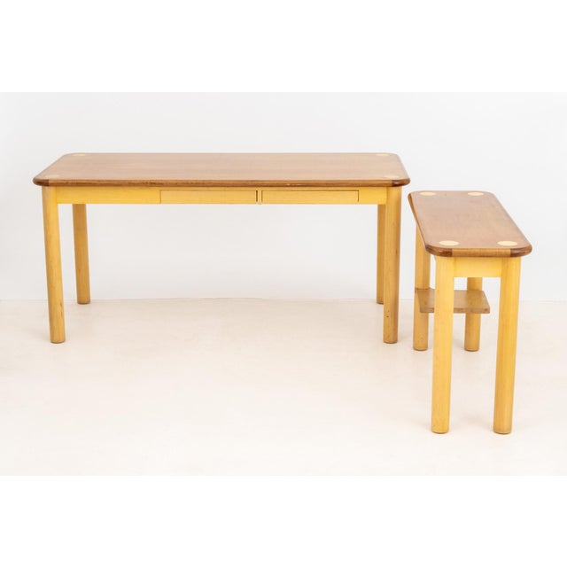 Modern Modern Maple L-Shaped Desk For Sale - Image 3 of 16