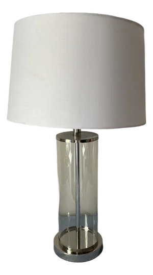 Lauren Ralph Lauren Modern Glass and Polished Chrome Table Lamp