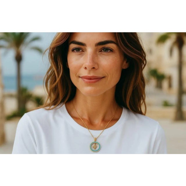 A Radiant Symbol of Style and Protection Showcase both elegance and meaningful symbolism with this Aaron Basha 18K Yellow...