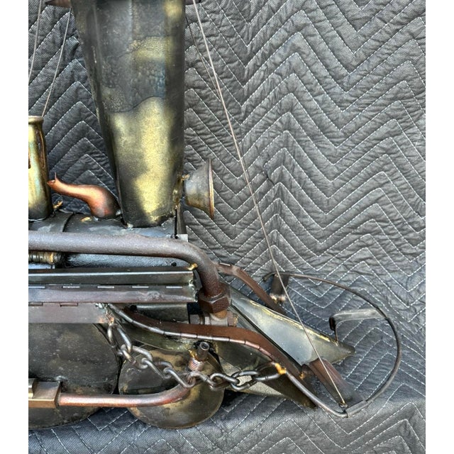 1970s Vintage Steampunk Train Locomotive Wall Hanger For Sale - Image 5 of 12