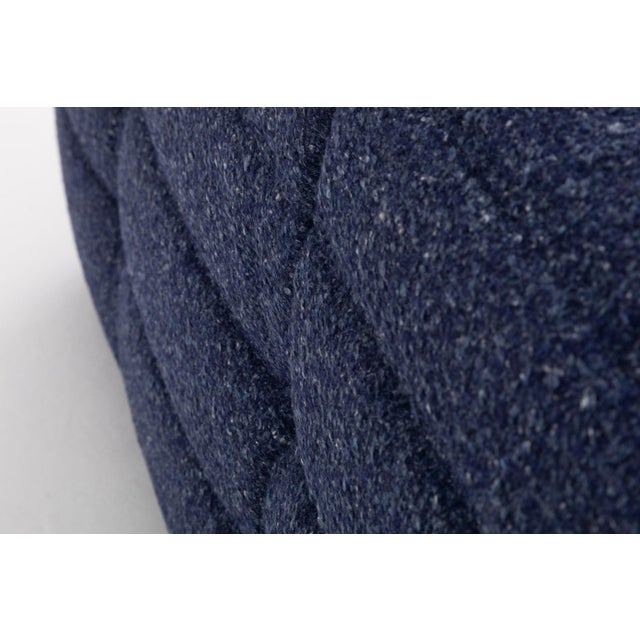 Blue Togo Three-Seater Sofa in Dark Blue Boucle by Michel Ducaroy for Ligne Roset For Sale - Image 8 of 17