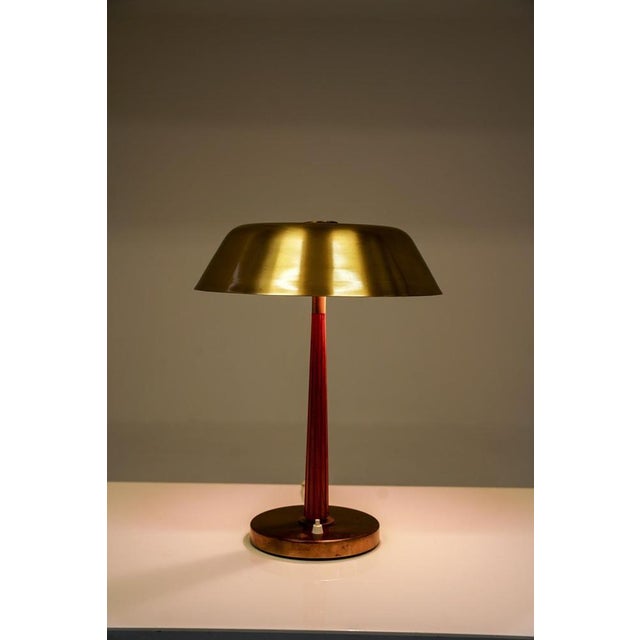 Model 15474 Table Lamp attributed to Harald Notini for Böhlmarks, Sweden, 1940s For Sale - Image 3 of 10