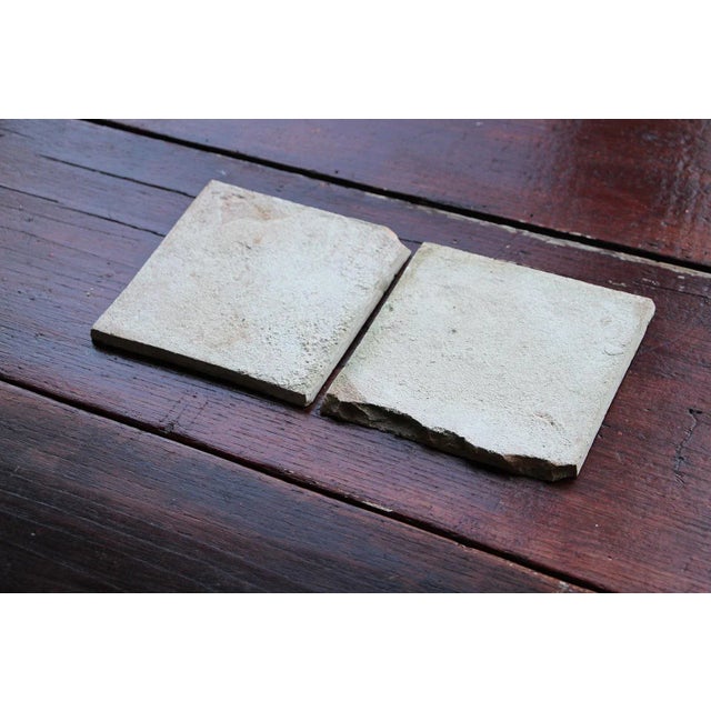 Antique Portuguese Tin-Glazed Pottery Tiles - Set of 2 For Sale - Image 6 of 6