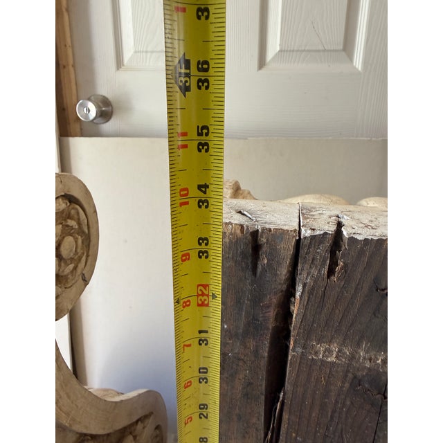 Antique Georgian Wood Corbels Pair 33" Tall For Sale In Montgomery - Image 6 of 9