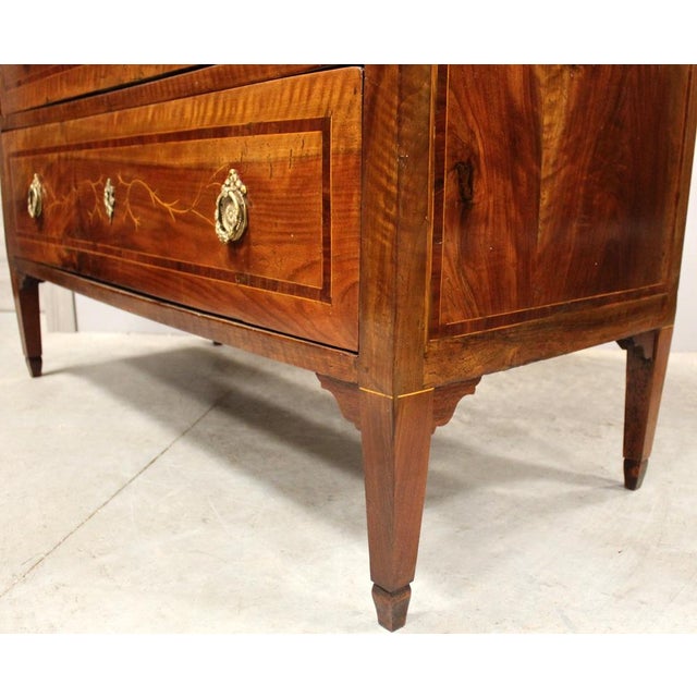 18th Century Italian Louis XVI Walnut Chest of Drawers For Sale - Image 10 of 17