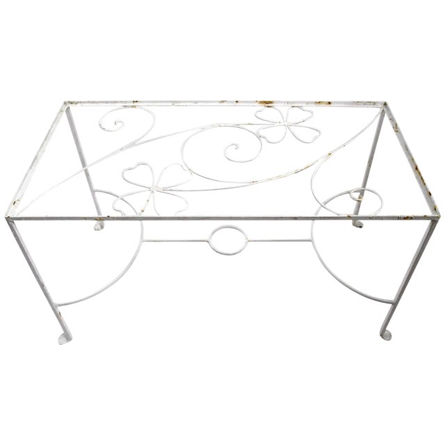 Vintage Weinberg Style Wrought Iron Table For Sale
