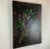 This striking contemporary modern abstract painting features original design against a mostly black palette. Uniquely...