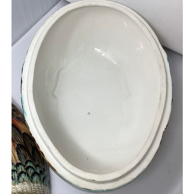 1960s Rare Set of Vintage Mottahedeh Polychrome Geese Tureens For Sale - Image 5 of 5